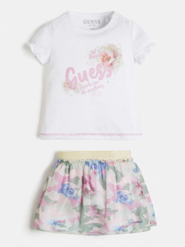 Сет тениска и пола Guess за бебе момиче