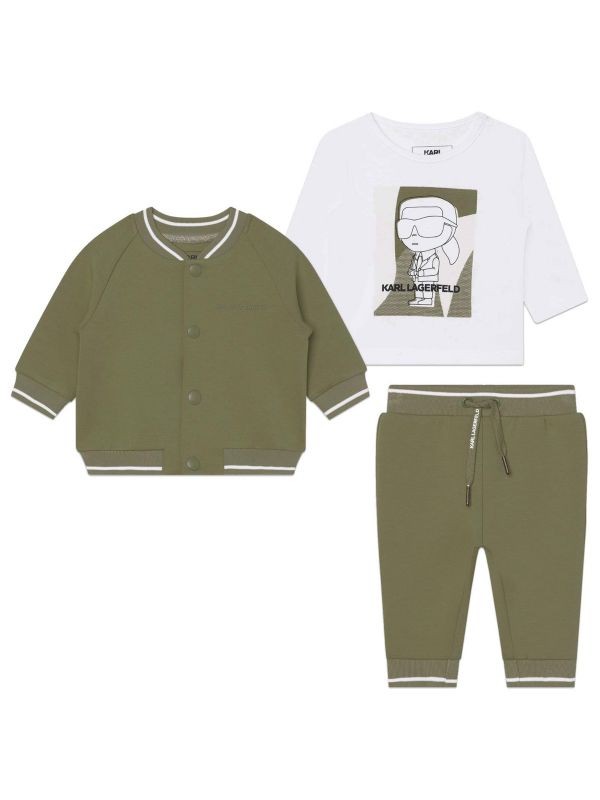 Сет жилетка, тениска и спортно долнище Karl lagerfeld за бебе момче