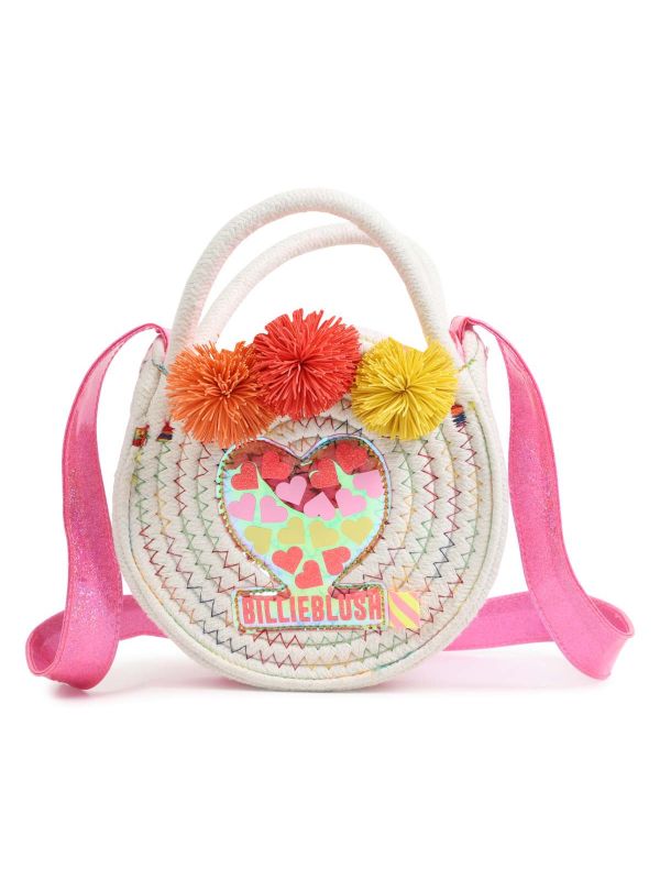 Детска кросбоди чанта с помпони  Billieblush за момиче
