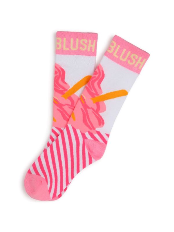 Детски дълги чорапи с принт Billieblush за момиче
