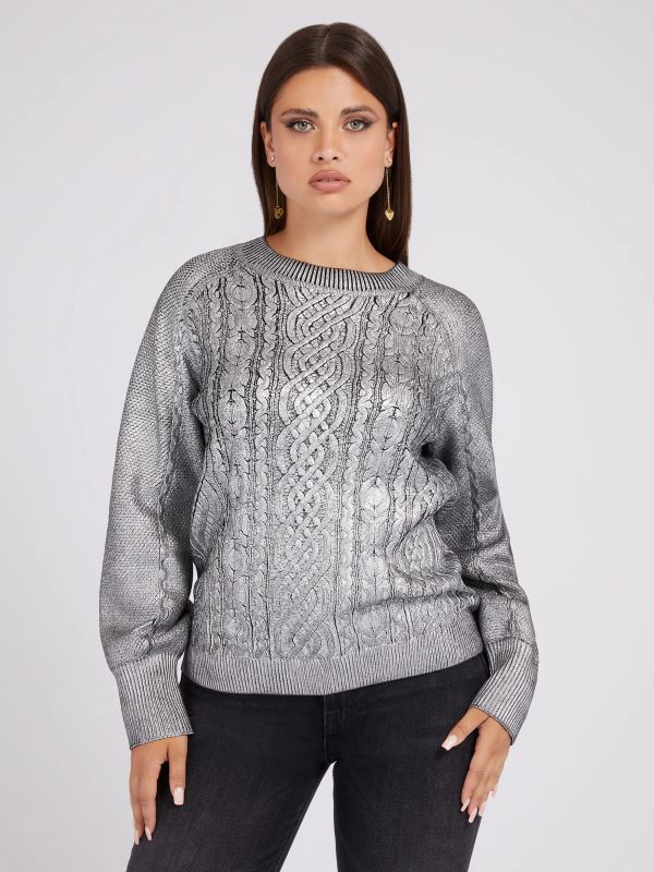 Дамски пуловер SOPHIE с метален ефект