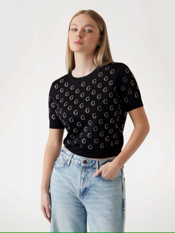 Дамска блуза Guess с релефно лого