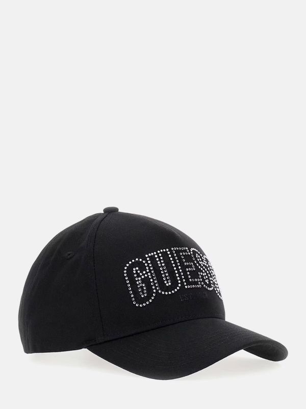 Дамска шапка Guess с лого и кристали