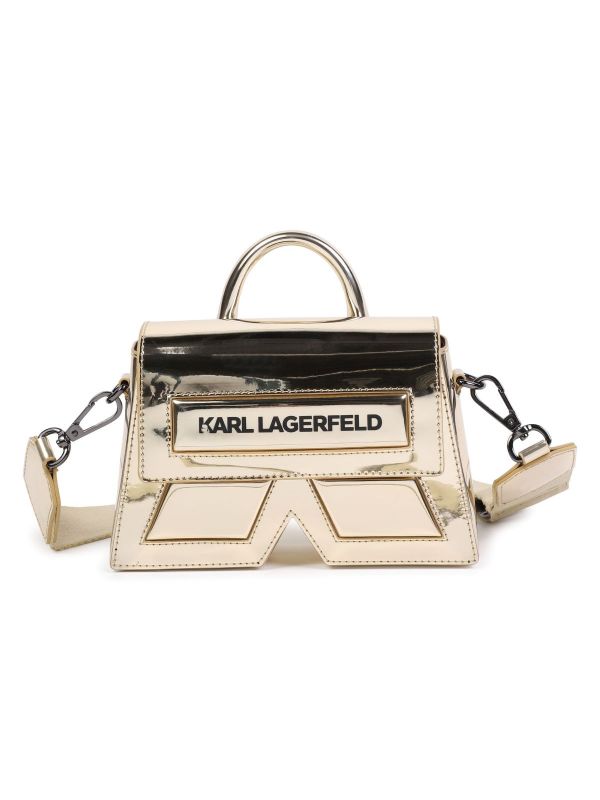 Детска кросбоди чанта Karl Lagerfeld със златен ефект за момиче