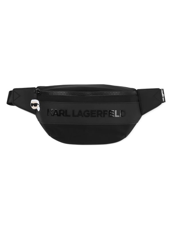 Детска чанта тип банан с релефно лого Karl Lagerfeld за момче