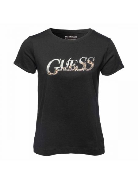 Дамска тениска с лого с кристали Guess