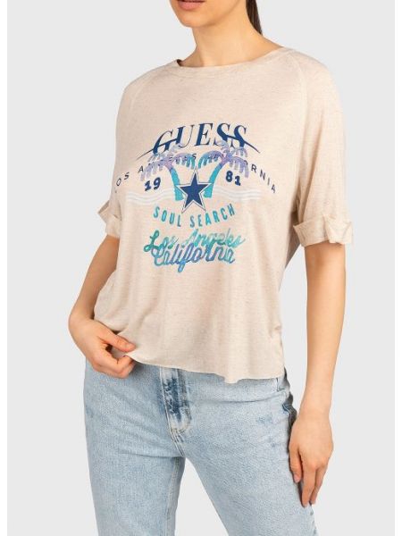Дамска тениска Guess с плажен принт