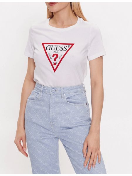 Дамска тениска Guess с триъгълно лого