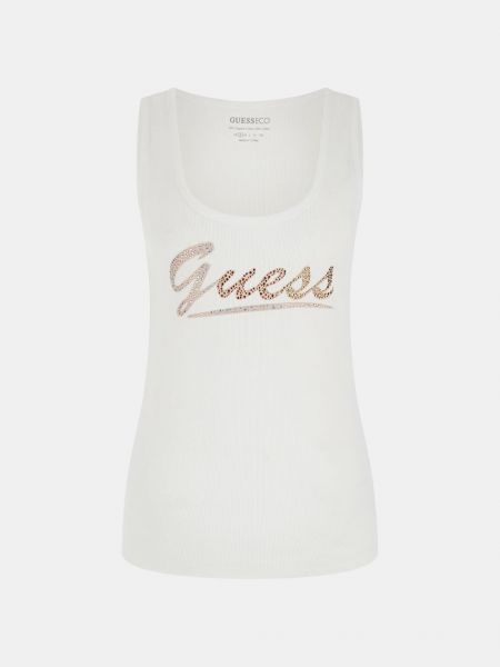 Дамски топ с лого кристали Guess