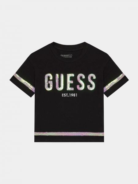 Детска тениска Guess с пайети за момиче 