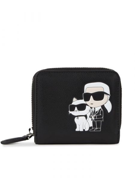 Малък дамски портфейл KARL LAGERFELD от естествена кожа