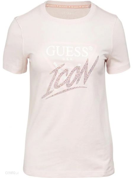 Дамска тениска ICON от Guess с лого и кристали