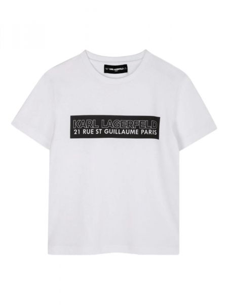Детска тениска Karl Lagerfeld с лого за момче